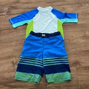 Cat & Jack Rash Guard and Swim Trunks